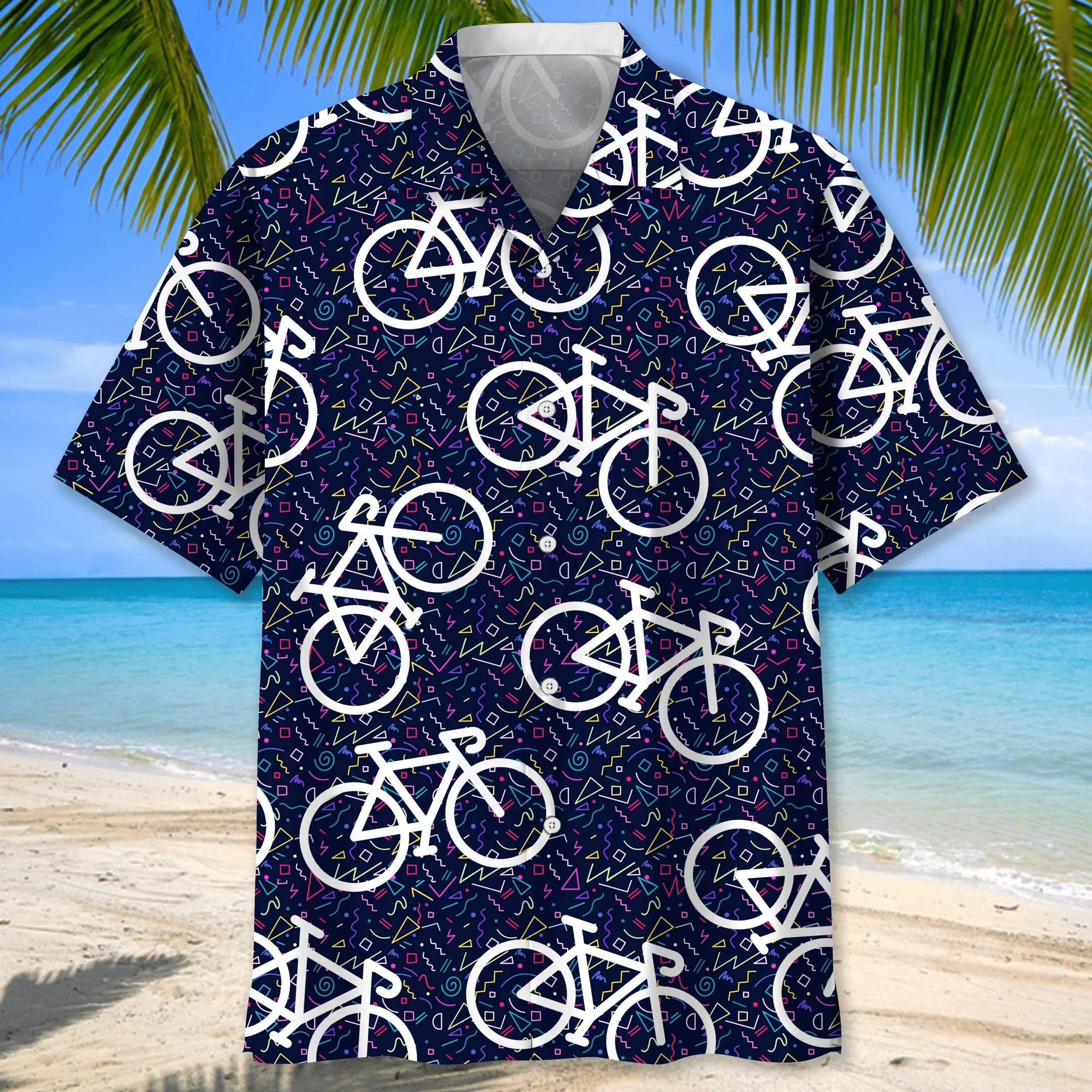 Cycling Vintage Color Hawaiian Shirt