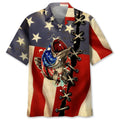 Hawaiian Shirt / Adults / S Fishing America Flag Hawaiian Shirt