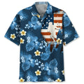 Hawaiian Shirt / Adults / S Lacrosse Usa Blue Tropical Hawaiian Shirt